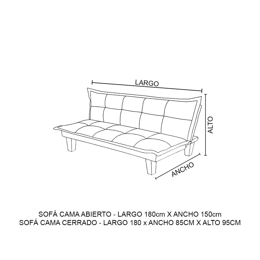 Futón Wilson Convertible en Cama Queen